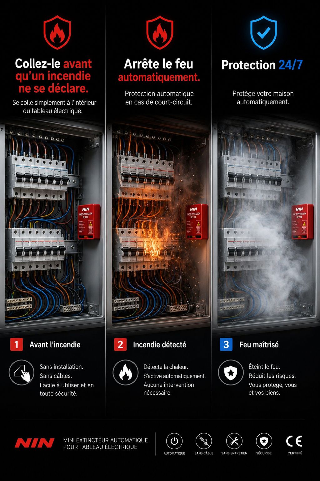 Aérosol Anti-Incendie Firestop — Tableau Électrique